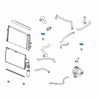 OEM 2000 Saturn LW2 Bracket, Radiator Upper Diagram - 22682816