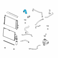 OEM 2001 Saturn LW300 Radiator Inlet Hose Assembly Diagram - 15146142