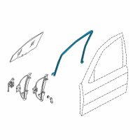 OEM Nissan Sentra Glass Run Rubber-Front Door, LH Diagram - 80331-4Z300