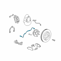 OEM Cadillac Front Speed Sensor Diagram - 23498355