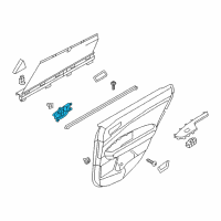 OEM Kia Optima Rear Door Inside Handle Assembly, Right Diagram - 83620D5000KA1