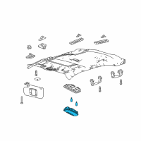 OEM 2010 Ford Taurus Reading Lamp Assembly Diagram - 8A6Z-13776-AA