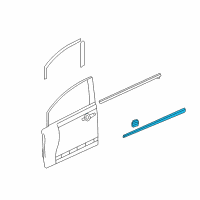 OEM 2007 Honda Civic Protector, R. FR. Door *NH701M* (GALAXY GRAY METALLIC) Diagram - 75302-SNA-A01ZG