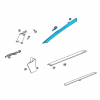 OEM Cadillac ELR Weatherstrip Pillar Trim Diagram - 22908287