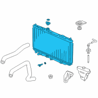 OEM 2004 Honda Accord Radiator (Denso) Diagram - 19010-RCA-A53