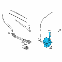 OEM 2016 Kia Cadenza Windshield Washer Reservoir Assembly Diagram - 986203R000