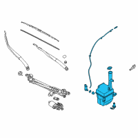 OEM 2015 Kia Cadenza Washer Reservoir & Pump Assembly Diagram - 986103R000
