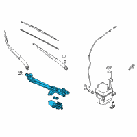 OEM 2015 Kia Cadenza Windshield Wiper Motor & Link Assembly Diagram - 981003R000