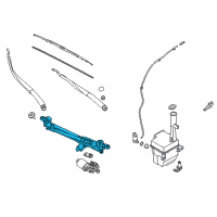 OEM 2016 Kia Cadenza Link Assembly-Windshield Wiper Diagram - 981203R000