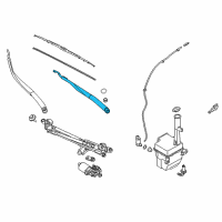 OEM 2015 Kia Cadenza Driver Windshield Wiper Arm Assembly Diagram - 983113R000