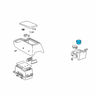 OEM 2005 Toyota Tundra Cup Holder Diagram - 58837-0C010