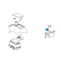 OEM Toyota Tundra Cup Holder Holder Diagram - 58856-0C010