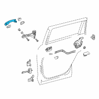 OEM 2016 Toyota Tacoma Handle, Outside Diagram - 69211-0E010-B0