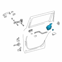 OEM Toyota Highlander Lock Assembly Diagram - 69050-0E030