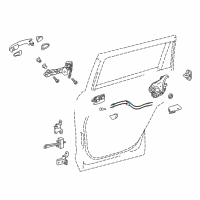 OEM 2015 Toyota Highlander Lock Cable Diagram - 69770-0E050