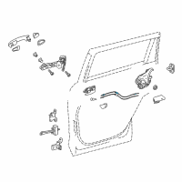 OEM 2018 Toyota Highlander Lock Cable Diagram - 69770-0E050