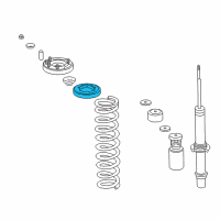 OEM Acura TL Rubber, Front Spring Mounting Diagram - 51686-S84-A01