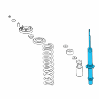 OEM 2002 Honda Accord Shock Absorber Unit, Front Diagram - 51605-S80-A05