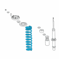 OEM 2001 Honda Accord Spring, Front Diagram - 51401-S84-A12