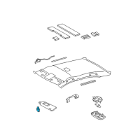 OEM 2011 Toyota Corolla Sunvisor Holder Diagram - 74348-33040-E0