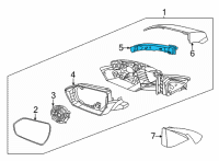 OEM 2022 Hyundai Elantra Lamp Assembly-Outside Mirror, LH Diagram - 87614-AA000