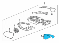 OEM 2022 Hyundai Elantra Cover Assembly-FR Dr QDRNT INR, LH Diagram - 87650-AA000-4X