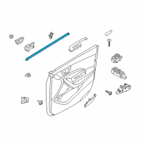 OEM Hyundai Santa Fe Sport Weatherstrip-Front Door Belt Inside LH Diagram - 82231-2W000