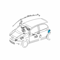 OEM 2010 Toyota Tacoma Side Sensor Diagram - 89831-04020