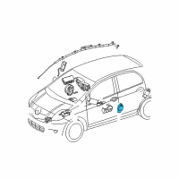 OEM 2007 Toyota Yaris Side Sensor Diagram - 89831-0H010
