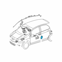 OEM 2008 Toyota Yaris Side Sensor Diagram - 89831-0H010