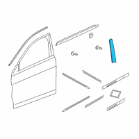 OEM 2008 Honda Accord Garnish, L. FR. Door Center Pillar Diagram - 72470-TA5-A00