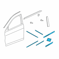 OEM 2010 Honda Accord Body Side Molding (Bold Beige Metallic-exterior) Diagram - 08P05-TA0-191