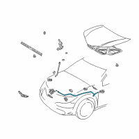 OEM 2006 Pontiac Vibe Cable, Hood Primary Latch Release Diagram - 88972770