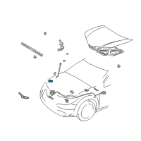 OEM 2006 Pontiac Vibe Retainer, Hood Hold Open Rod Diagram - 88970749