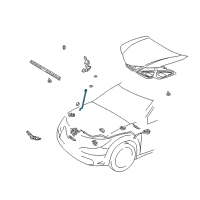 OEM 2004 Pontiac Vibe Support Rod Diagram - 88970748