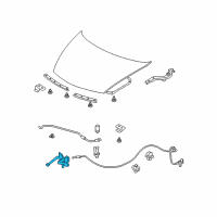 OEM 2010 Honda Civic Lock Assembly, Hood Diagram - 74120-SNA-A11