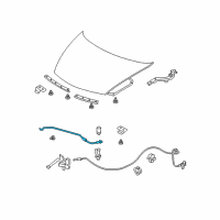 OEM 2009 Honda Civic Stay, Hood Opener Diagram - 74145-SNE-A10