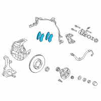 OEM 2003 Toyota Tacoma Front Pads Diagram - 04465-04040