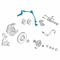OEM Toyota Front Speed Sensor Diagram - 89542-04010