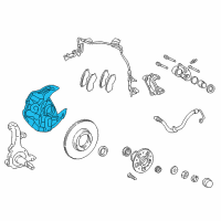 OEM 2000 Toyota Tacoma Splash Shield Diagram - 47703-04021