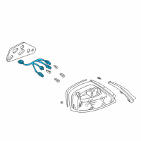 OEM 2004 Infiniti Q45 Socket Assy-Rear Combination Lamp Diagram - 26551-AR000