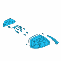 OEM 2004 Infiniti Q45 Combination Lamp Assy-Rear, RH Diagram - 26550-AS525