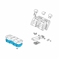 OEM 2005 Lexus GS430 Pad, Rear Seat Cushion Diagram - 71503-30080