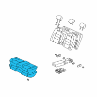 OEM Lexus GS300 Cushion Assy, Rear Seat (For Bench Type) Diagram - 71460-3A560-C1