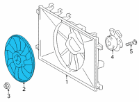 OEM 2022 Toyota Corolla Cross Fan Blade Diagram - 16361-F2180