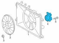 OEM Toyota Corolla Cross Fan Motor Diagram - 16363-24120