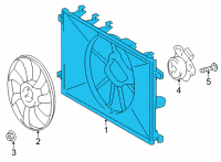 OEM 2022 Toyota Corolla Cross Fan Shroud Diagram - 16711-F2140