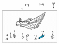 OEM Kia Sedona Front Position Lamp Socket Diagram - 92166A9200
