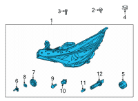 OEM 2021 Hyundai Elantra Lamp Assy-Head, Lh Diagram - 92101-AB000