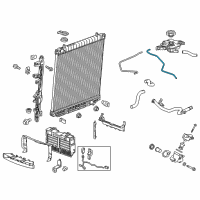 OEM 2015 Chevrolet Colorado Coolant Recovery Reservoir Hose Diagram - 23125830